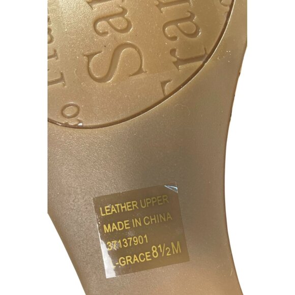 Franco Sarto Wedge Sandal Womens 8.5 Heels Shoes Metallic Leather Upper L-Grace - Picture 10 of 11